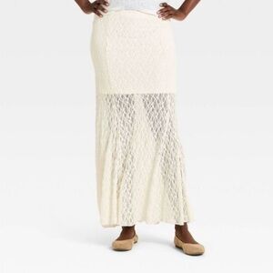 Universal Thread Women’s Cream Lace Maxi Skirt